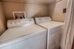 In unit washer and dryer for your convenience. 